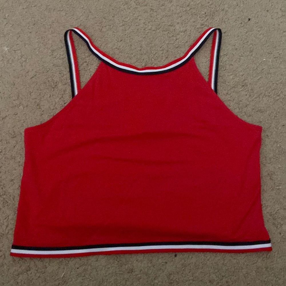 Red tank top
